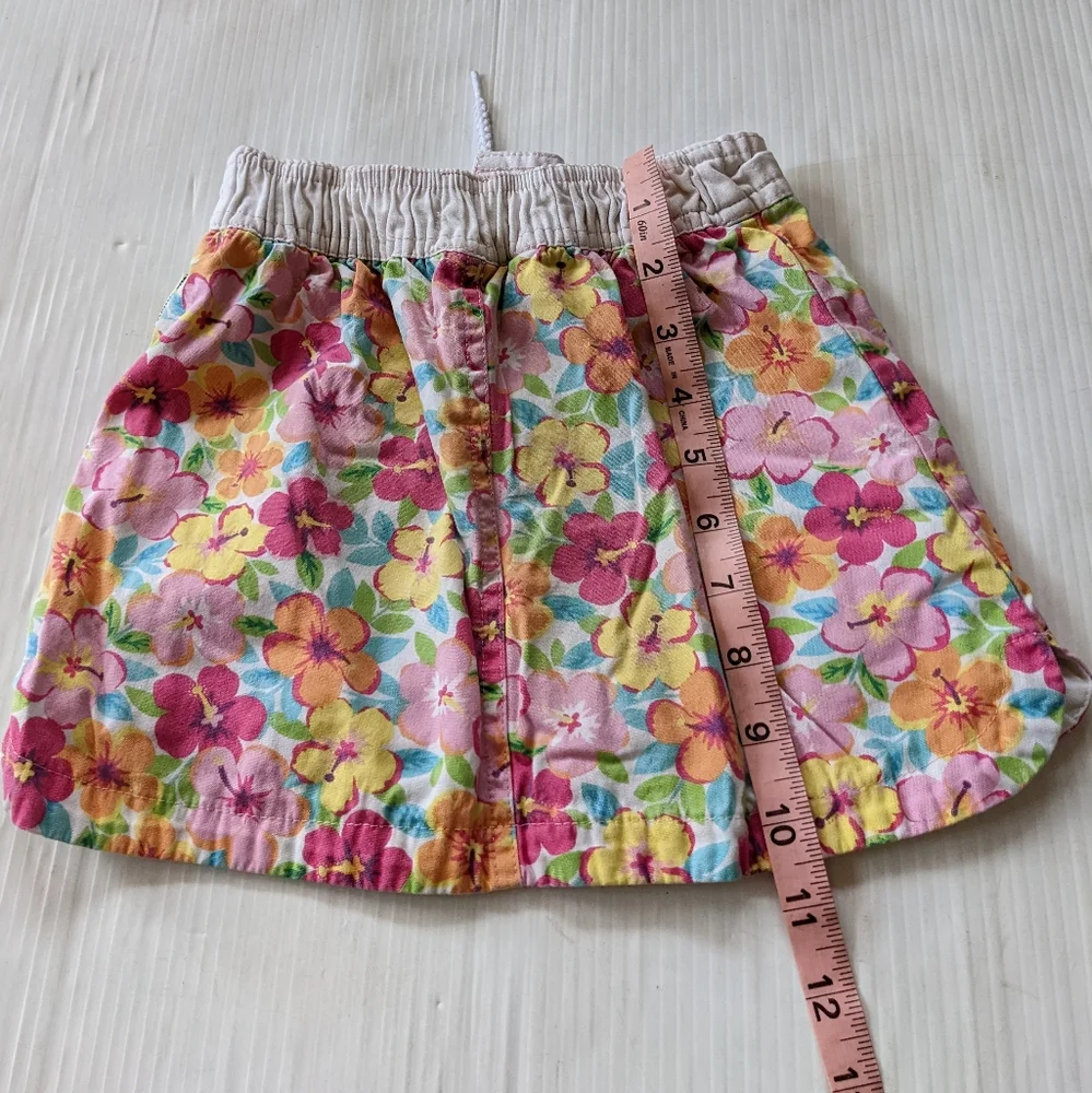 OSHKOSH girls pink floral skirt skort size 4